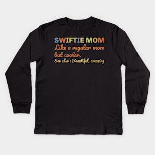 Swiftie Mom Valentine Day Vintage Kids Long Sleeve T-Shirt